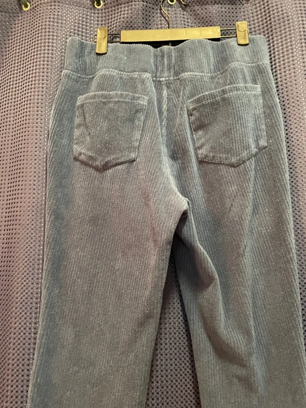 Belle by Kim Gravel Corduroy Slim Pants in Blue - Picture 9 of 11